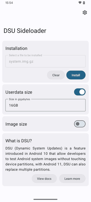 DSU Sideloader screenshot