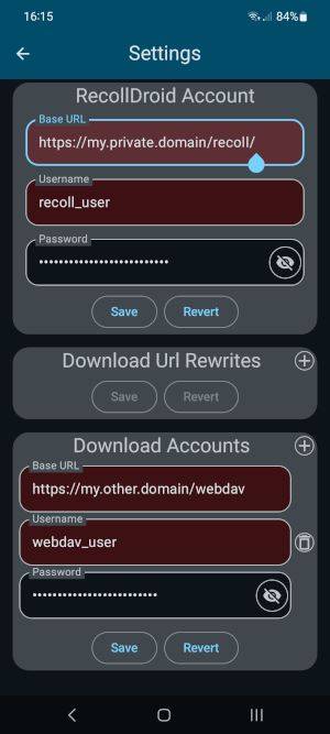 RecollDroid screenshot