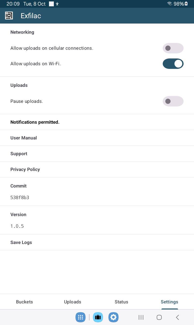 Exfilac screenshot
