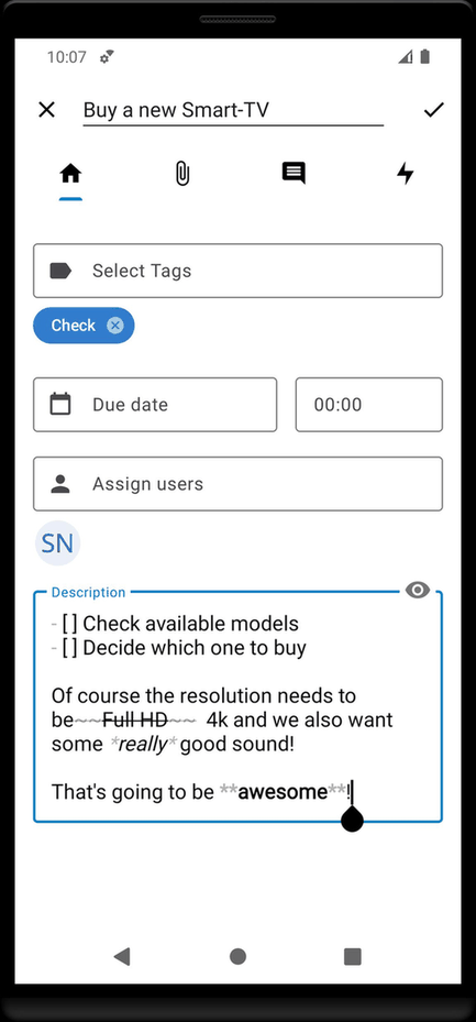 Nextcloud Deck screenshot