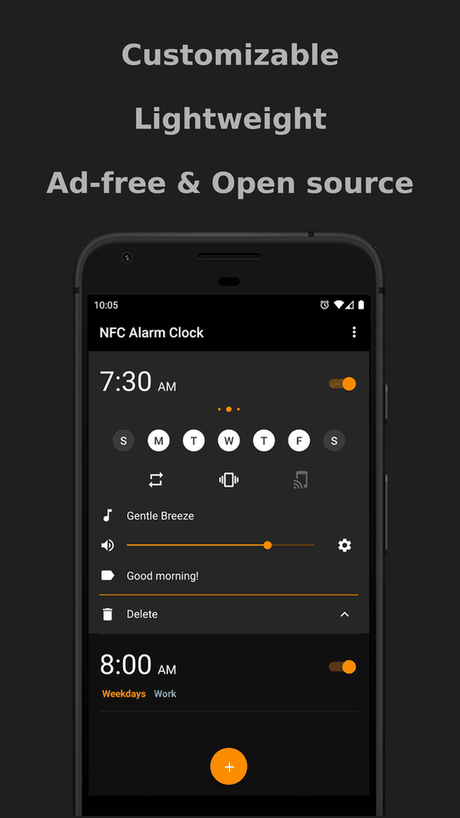 NFC Alarm Clock screenshot