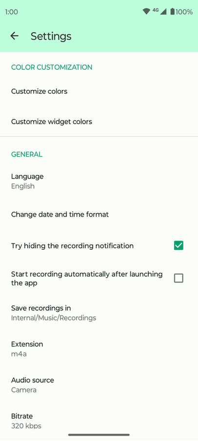 Fossify Voice Recorder screenshot