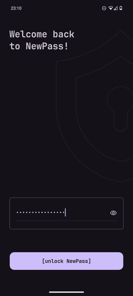 NewPass screenshot