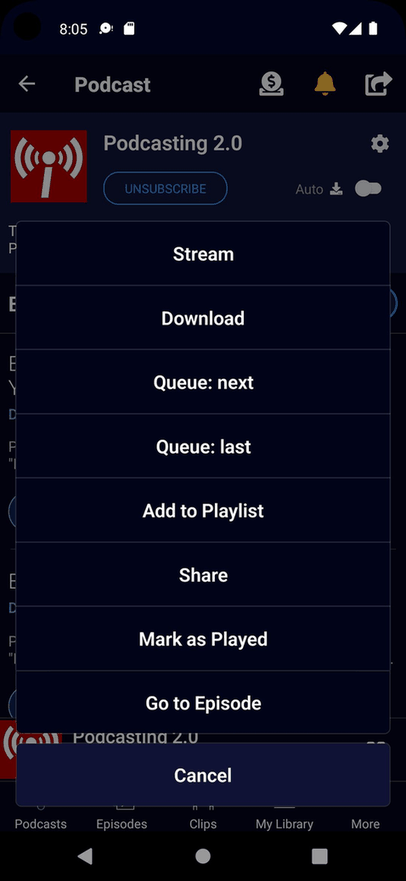 Podverse screenshot