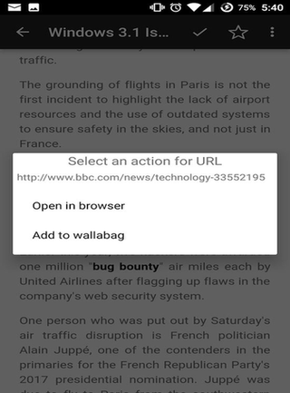 wallabag screenshot