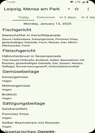 OpenMensa screenshot