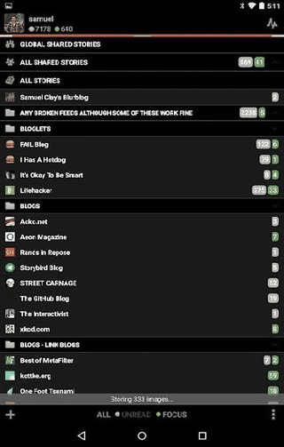 NewsBlur screenshot