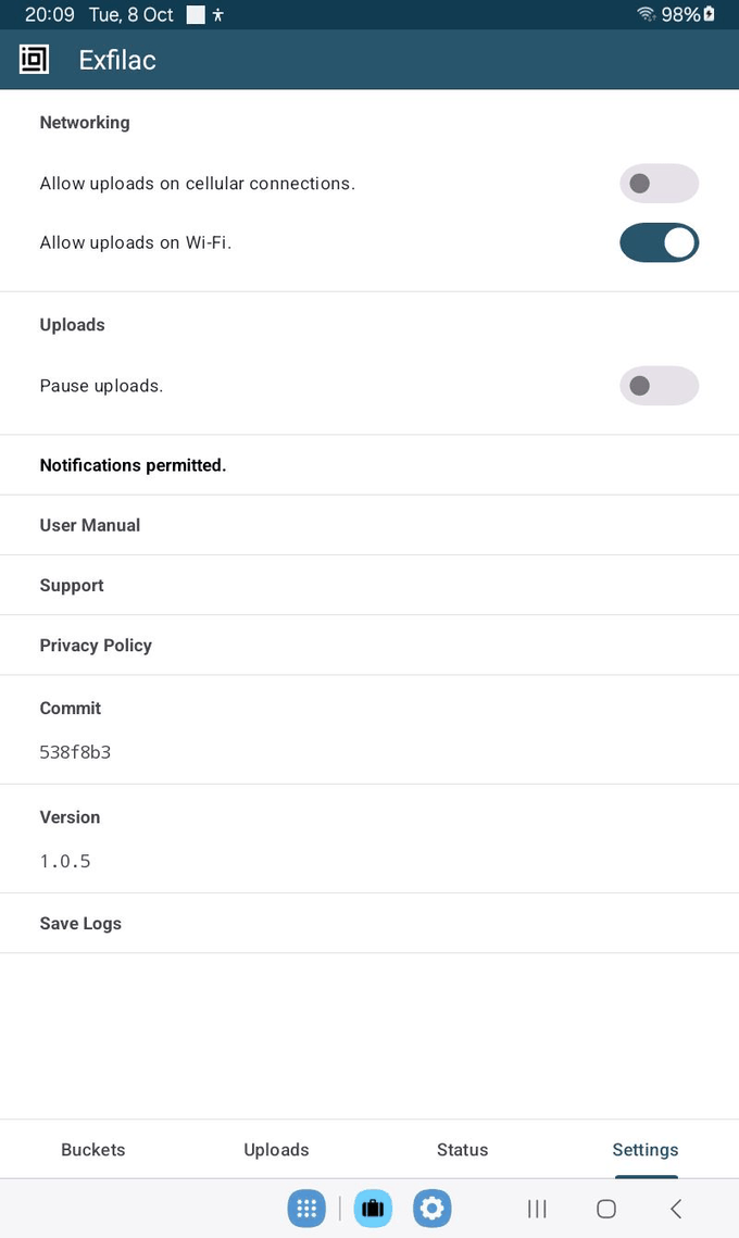 Exfilac screenshot