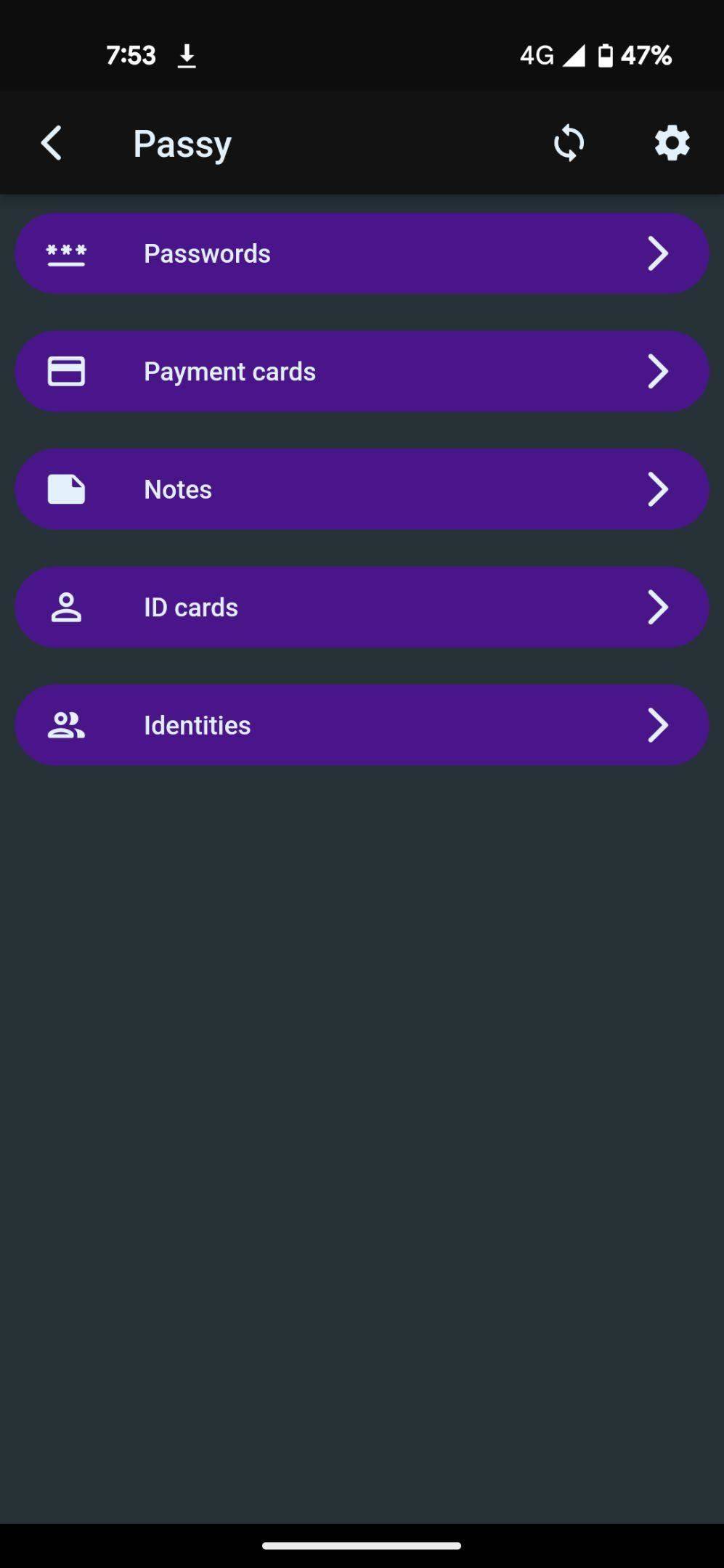 Passy screenshot