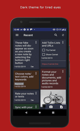 Carnet screenshot
