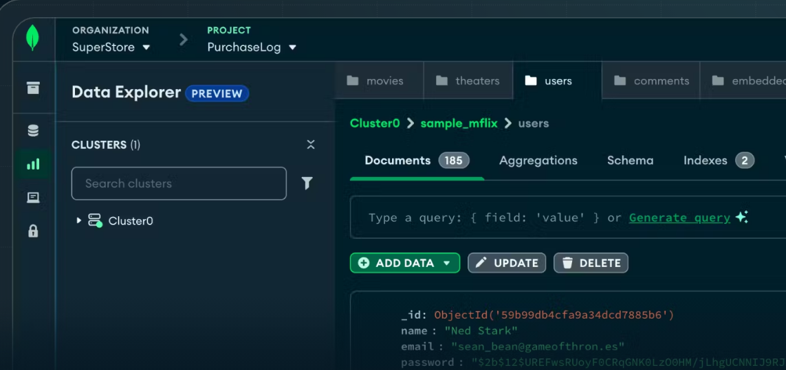 MongoDB screenshot