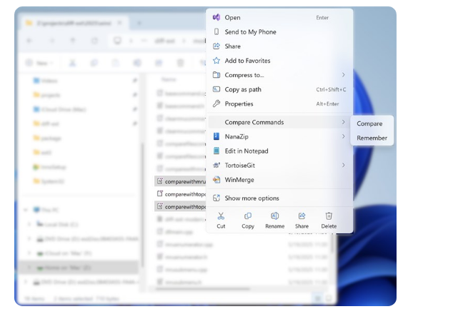 diff-ext screenshot