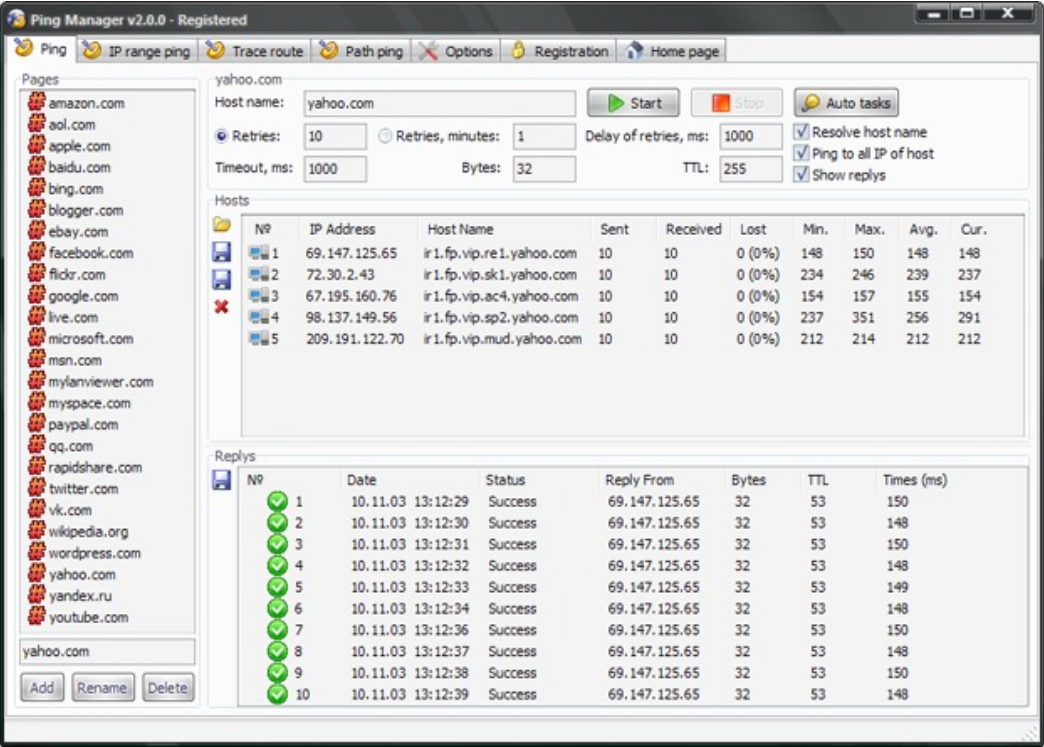 IP Connectivity Analyzer screenshot