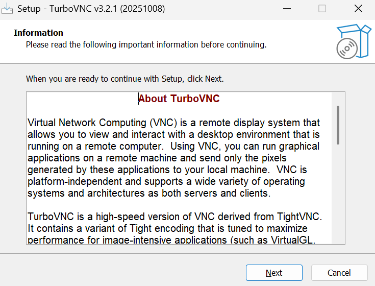 TurboVNC screenshot