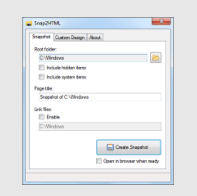 Snap2HTML screenshot