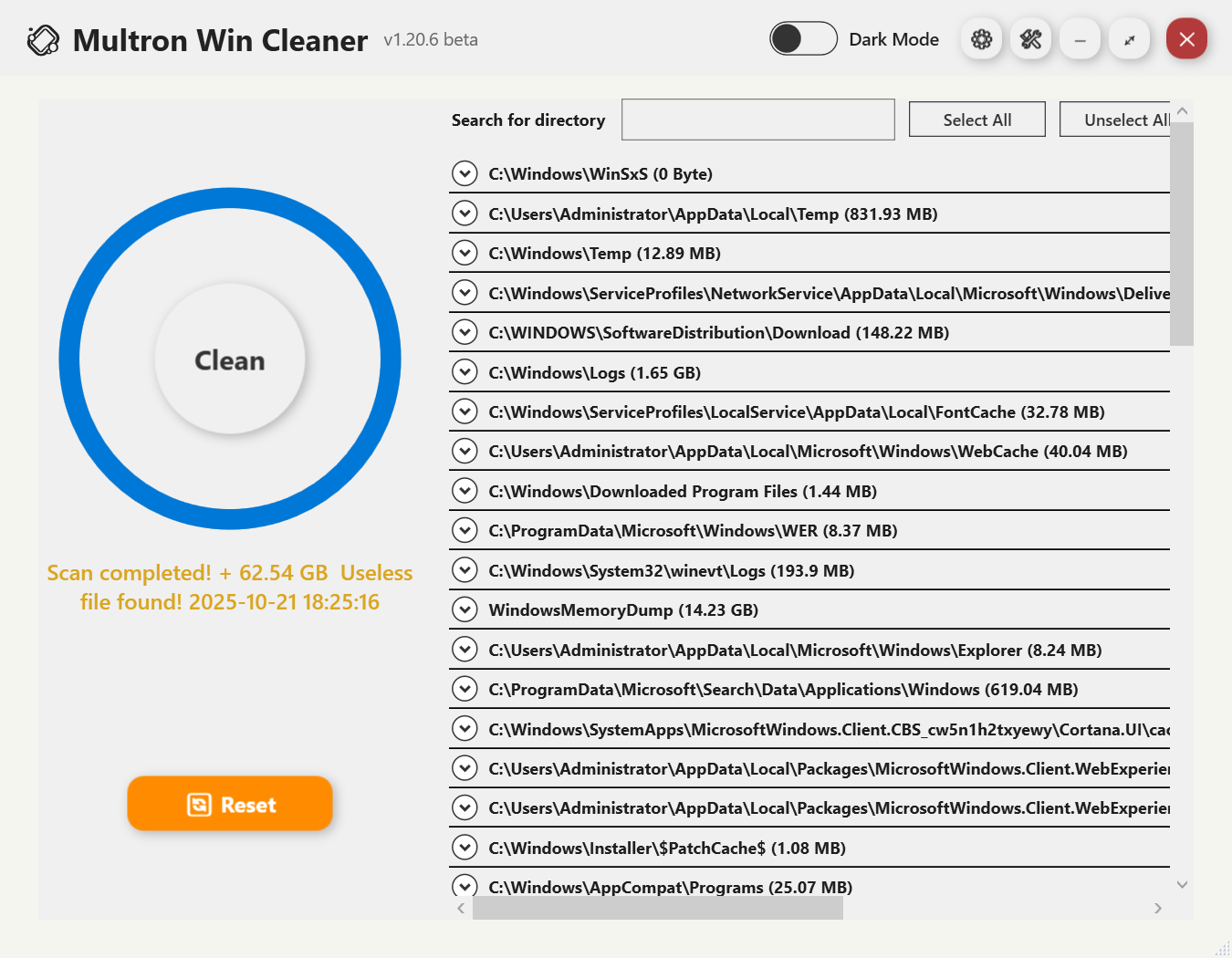 Multron Win Cleaner screenshot