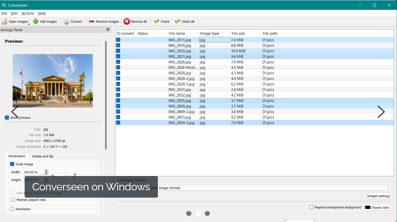 Cross-Platform Image Wizard screenshot