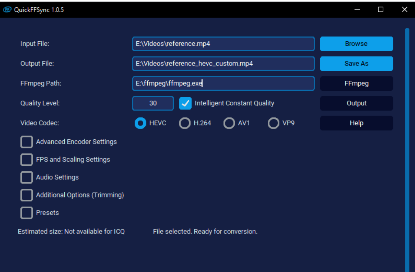 QuickFFSync screenshot