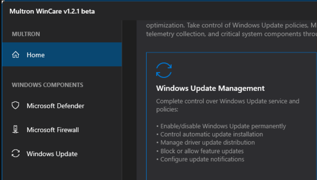 Multron WinCare screenshot