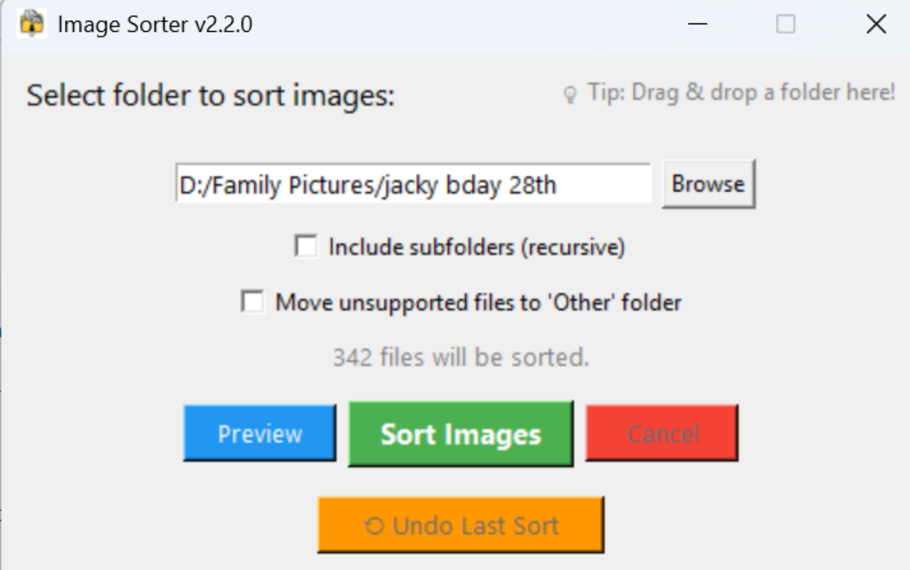 ImageSorter screenshot