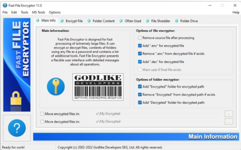 Fast File Encryptor screenshot