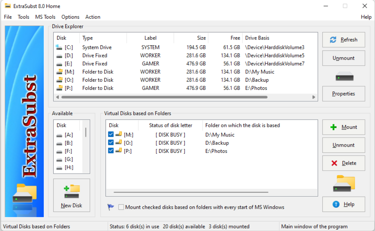 ExtraSubst screenshot