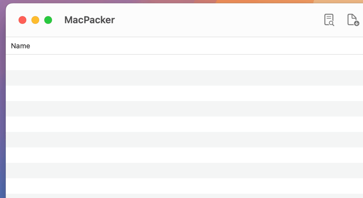 MacPacker screenshot