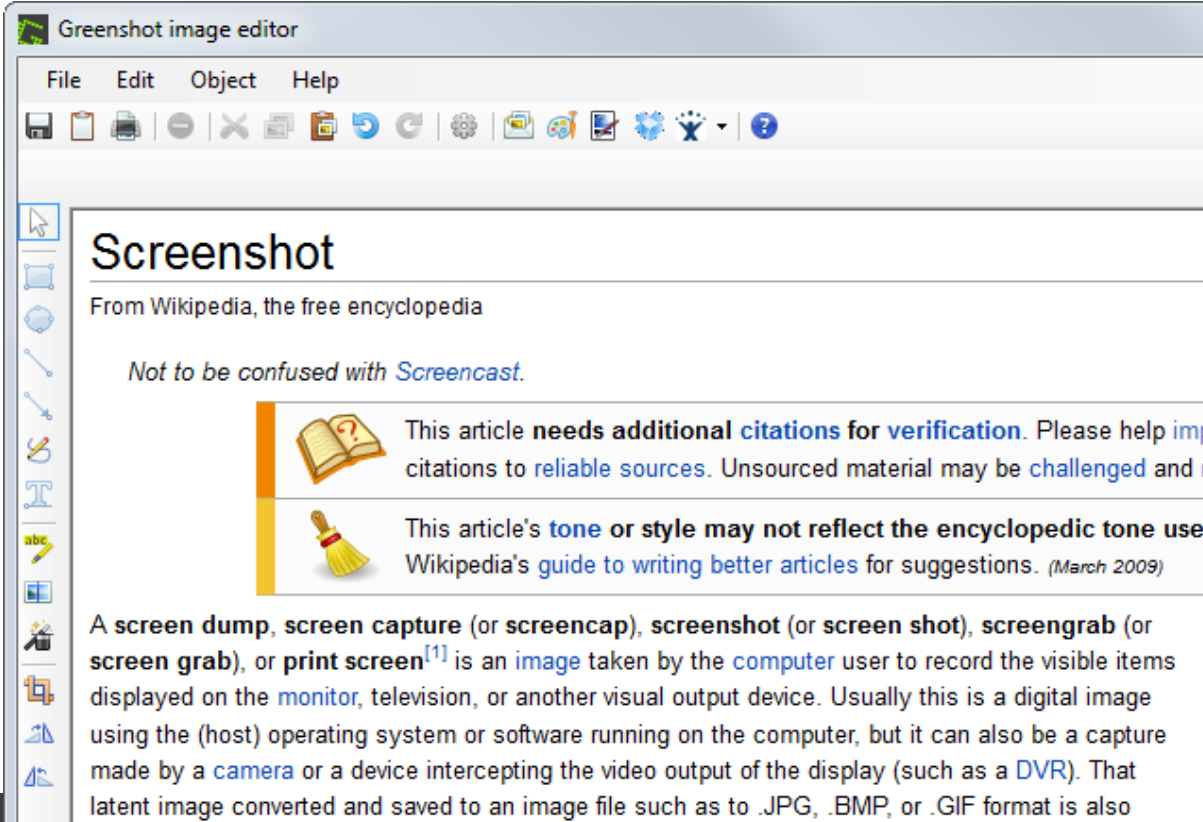 Greenshot screenshot