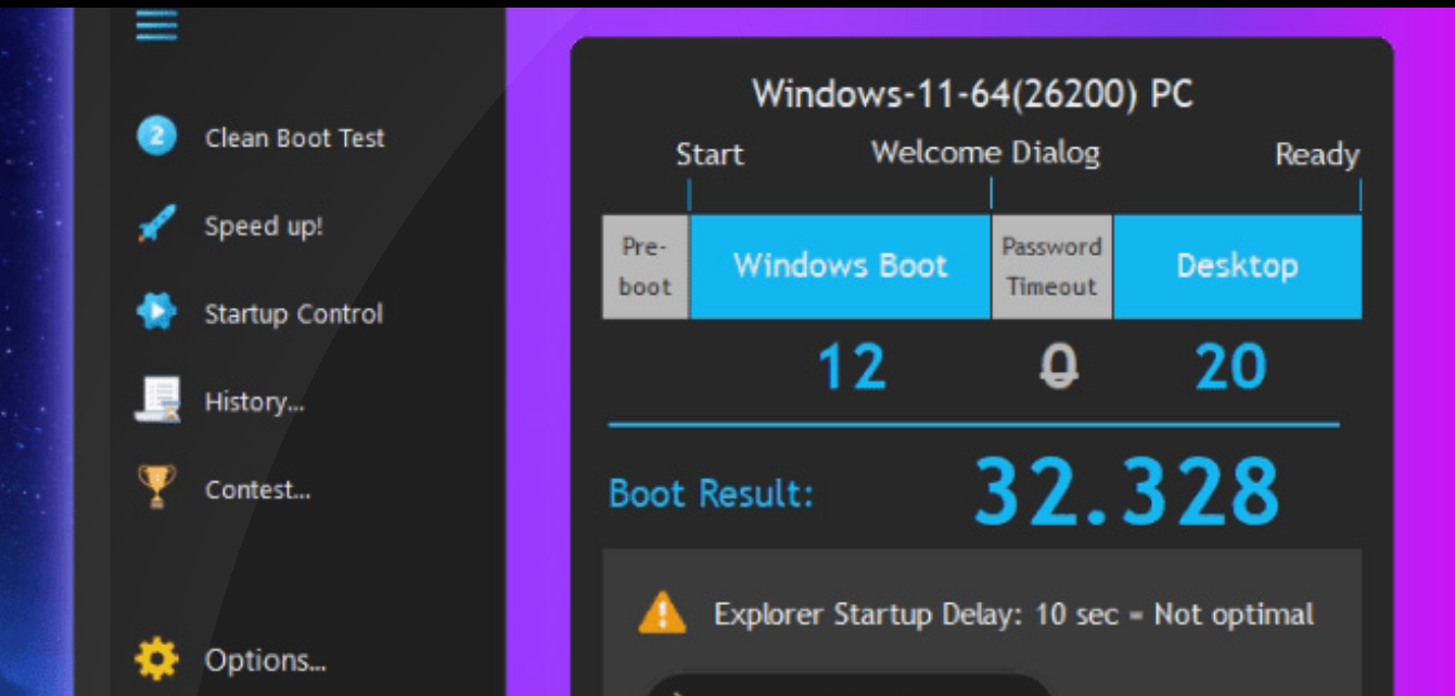 BootRacer screenshot