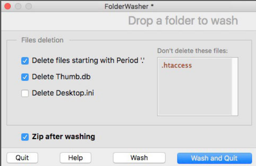 FolderWasher screenshot