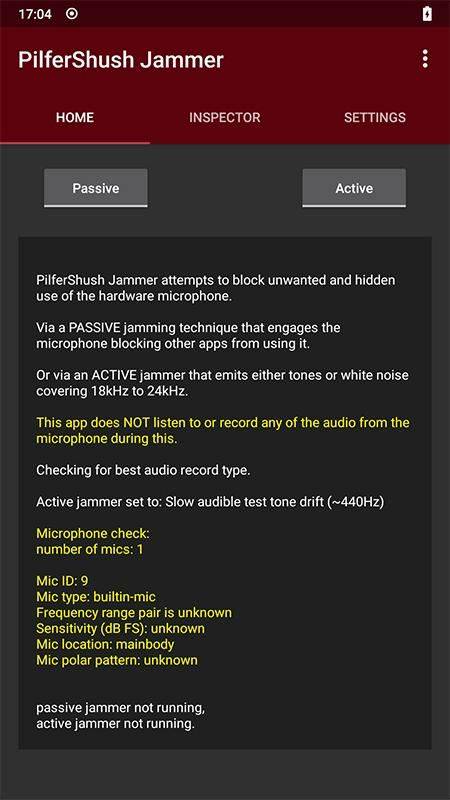 PilferShush Jammer screenshot