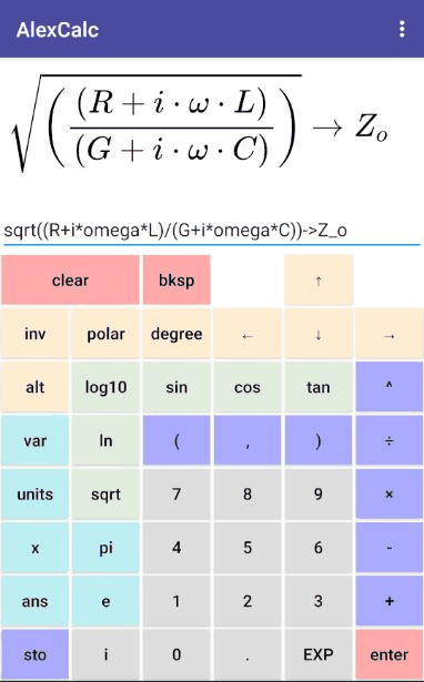 AlexCalc screenshot