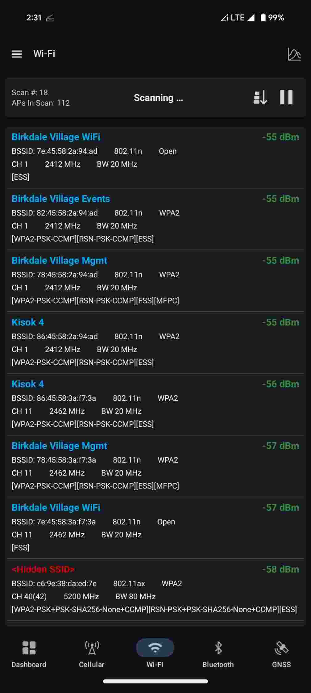 Network Survey screenshot