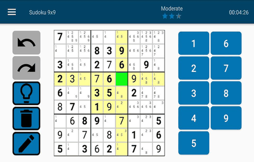 Sudoku screenshot