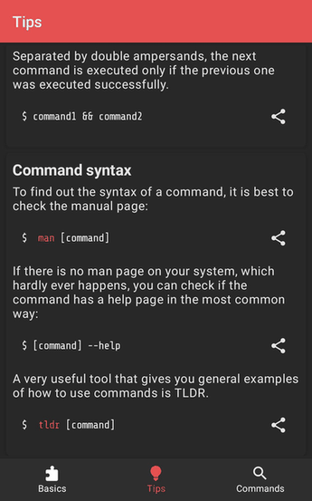Linux Command Library screenshot