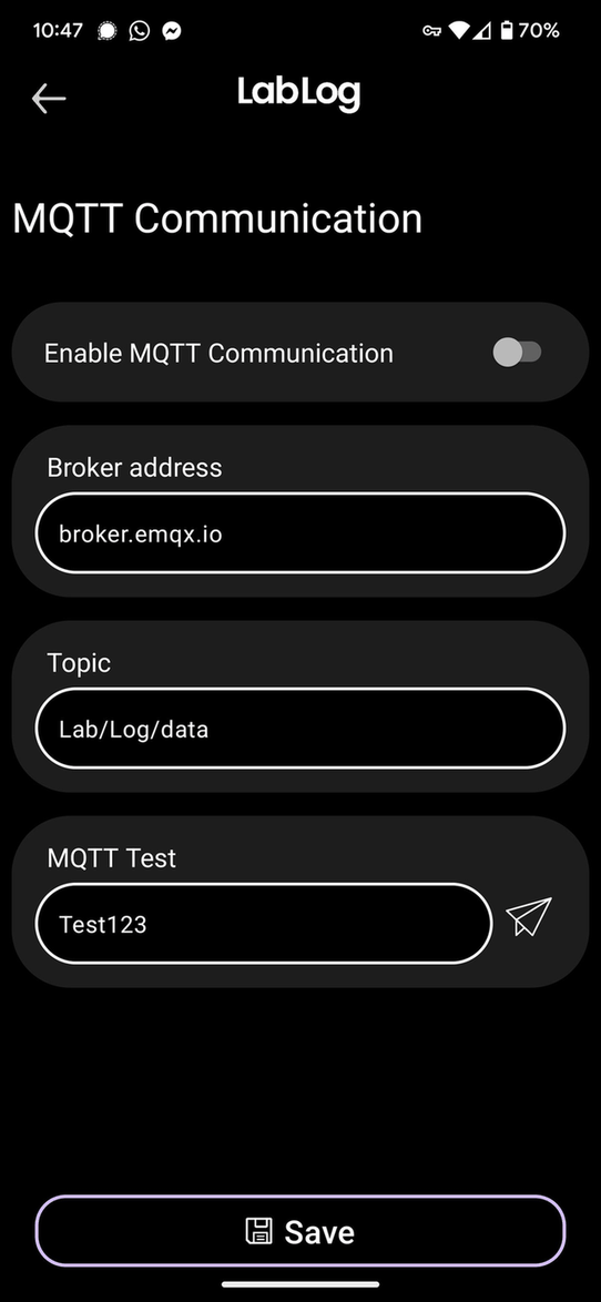 LabLog screenshot