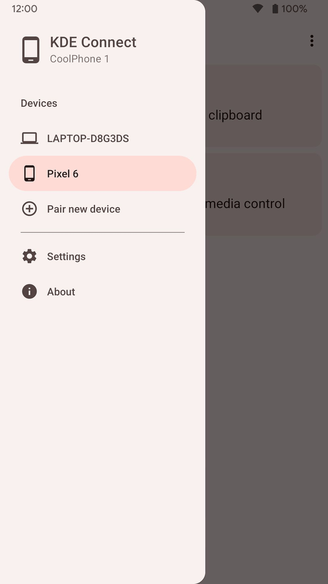 KDE Connect screenshot