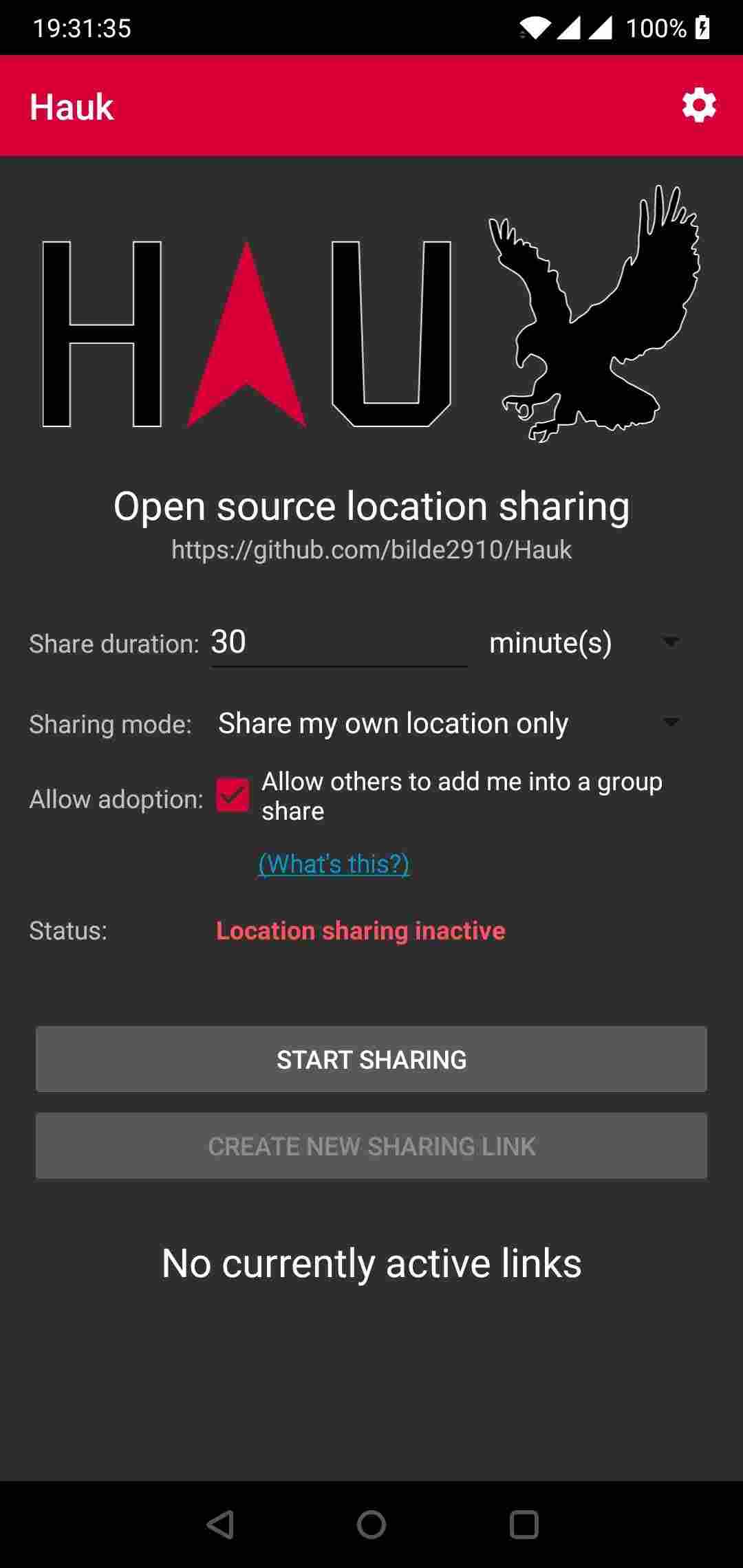 Hauk screenshot