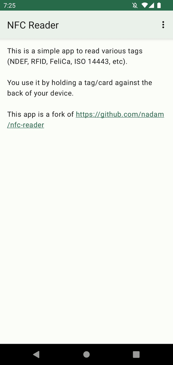 NFC Reader screenshot