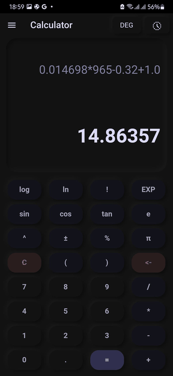 Calculator screenshot