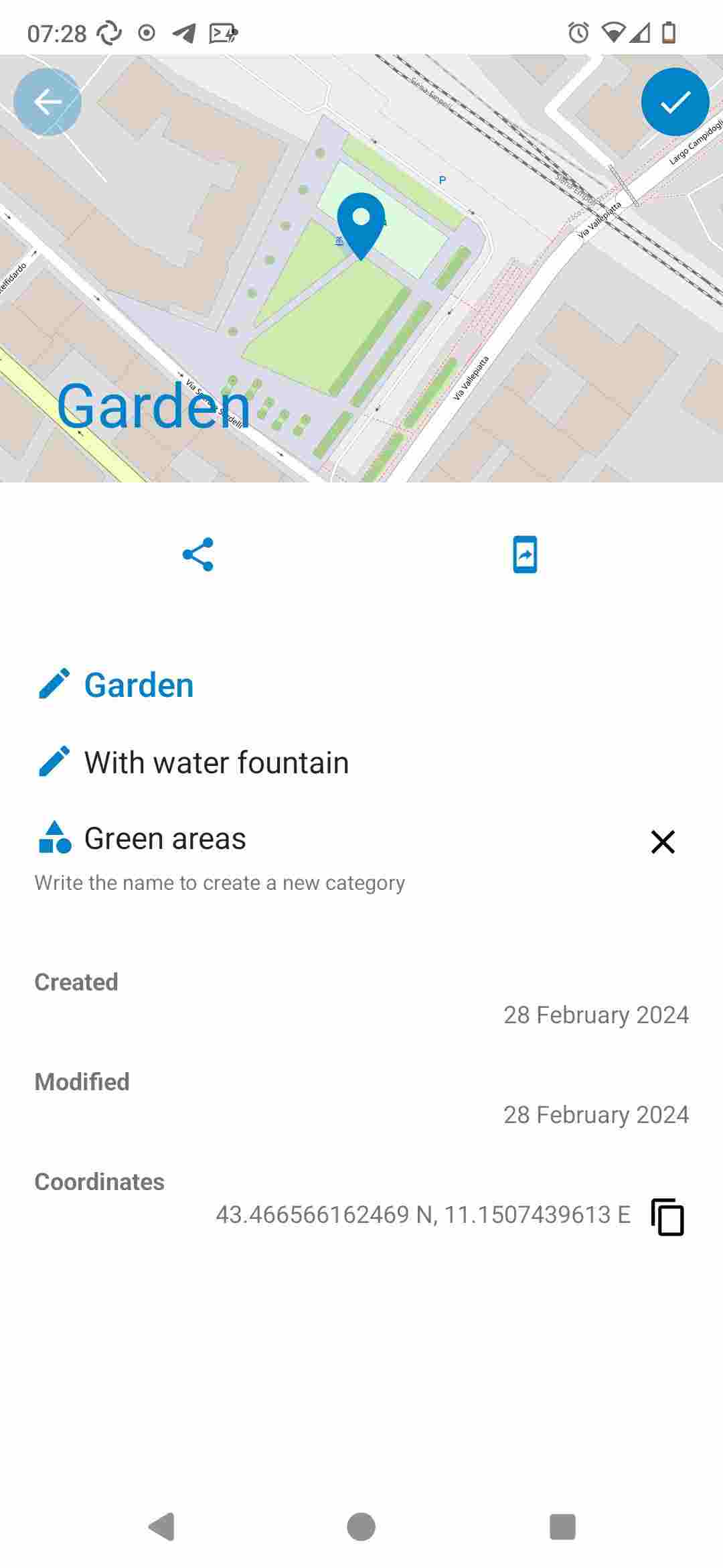 Nextcloud Maps Geobookmarks screenshot