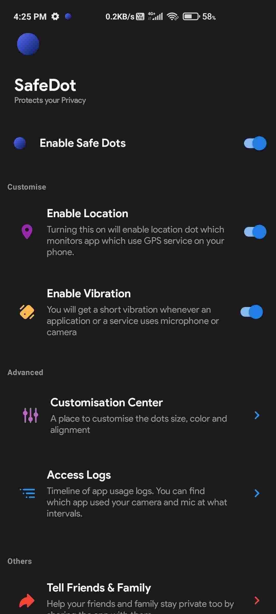 SafeDot screenshot