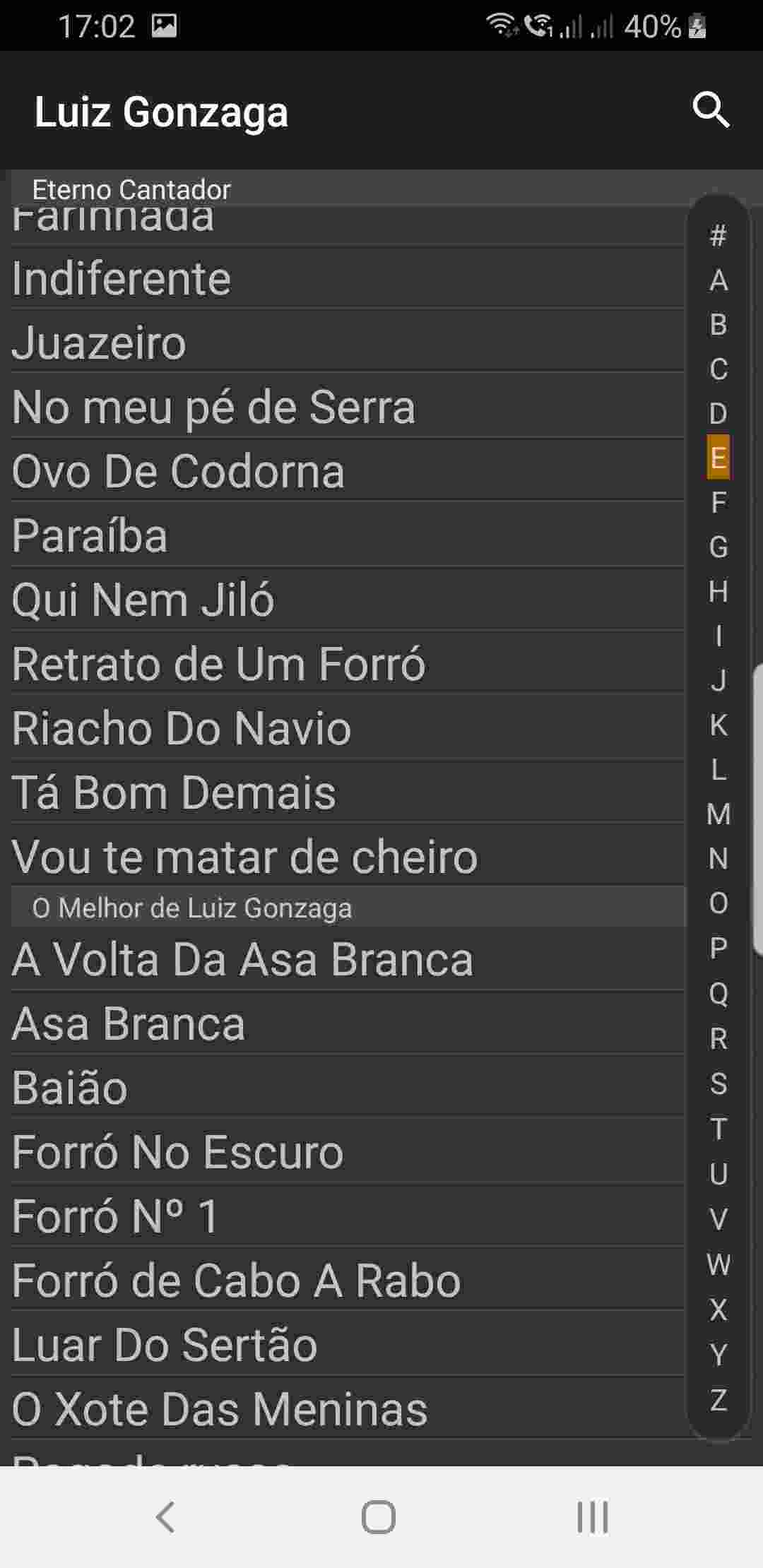Forro Lyrics screenshot