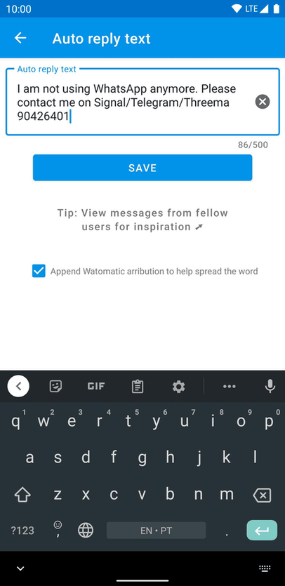 Watomatic screenshot
