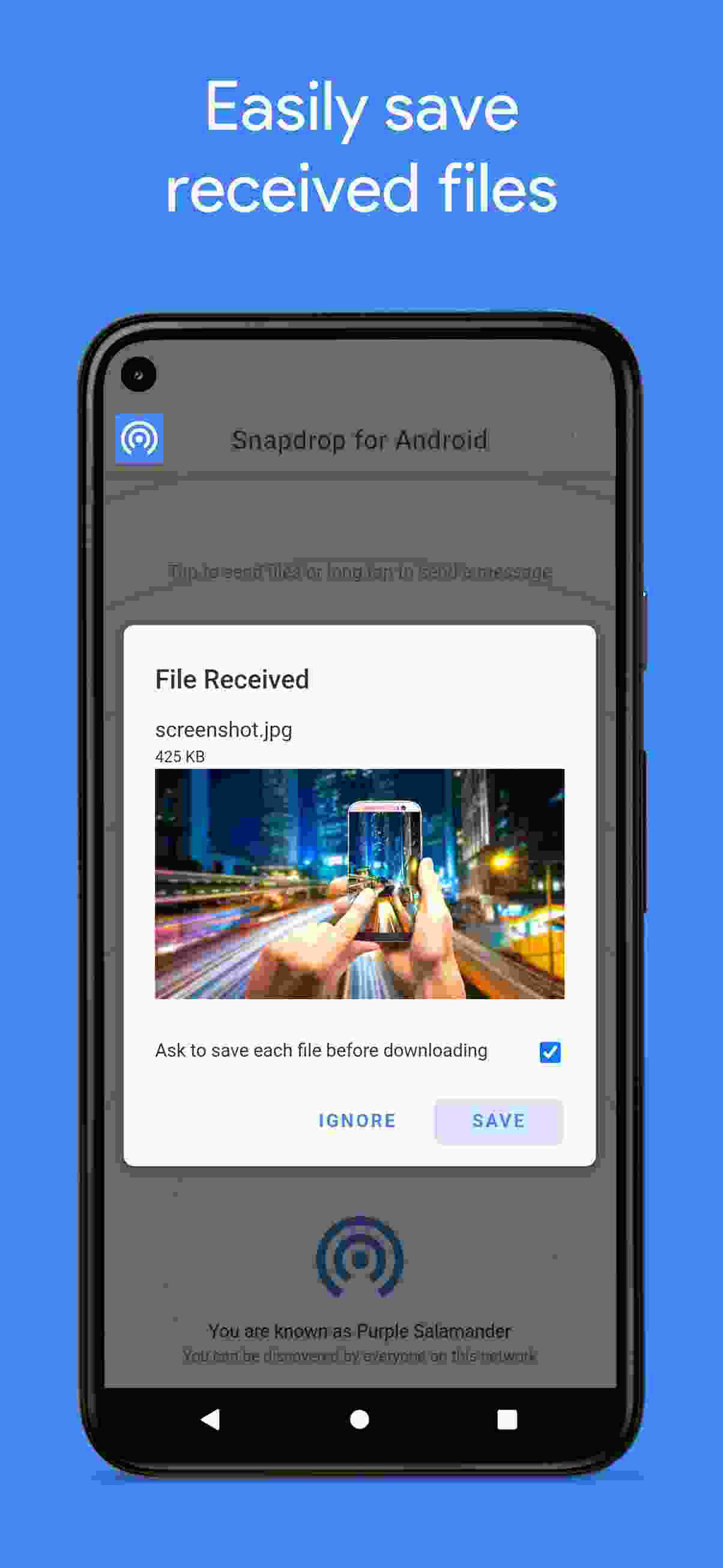 Snapdrop screenshot