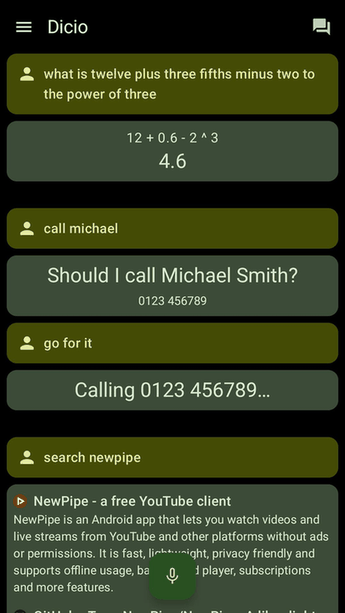Dicio assistant screenshot