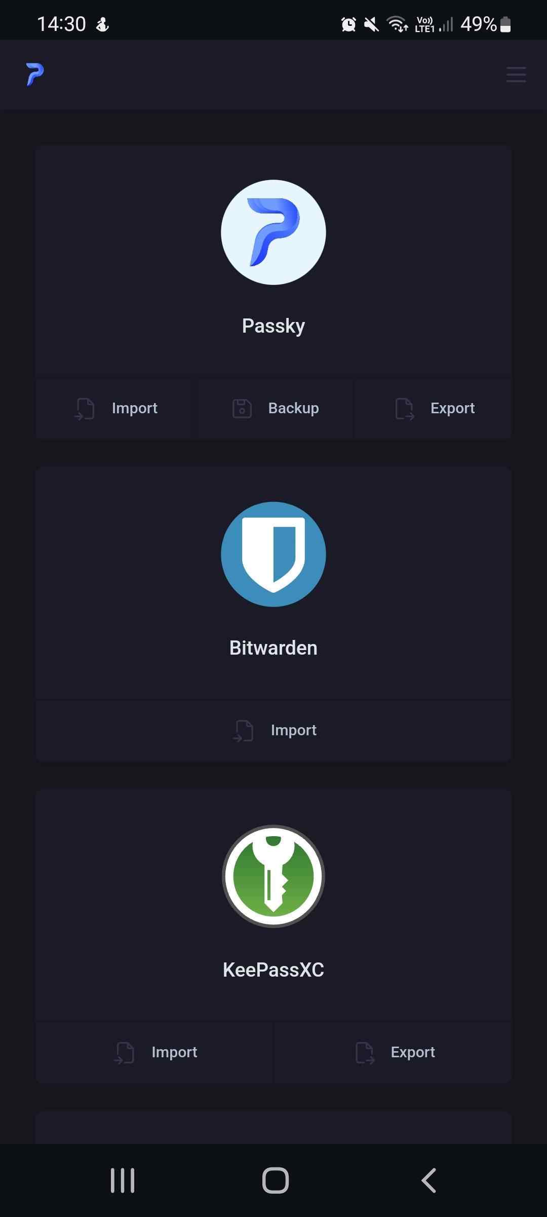 Passky screenshot