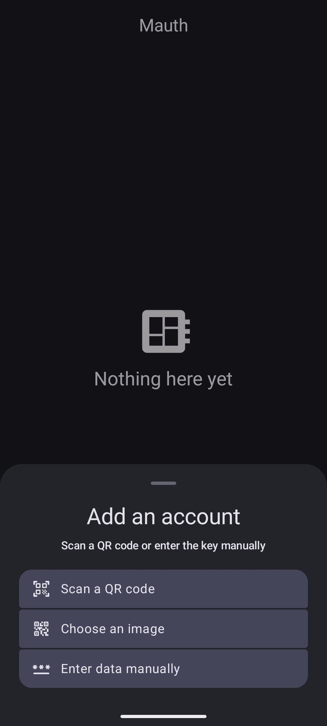 Mauth screenshot