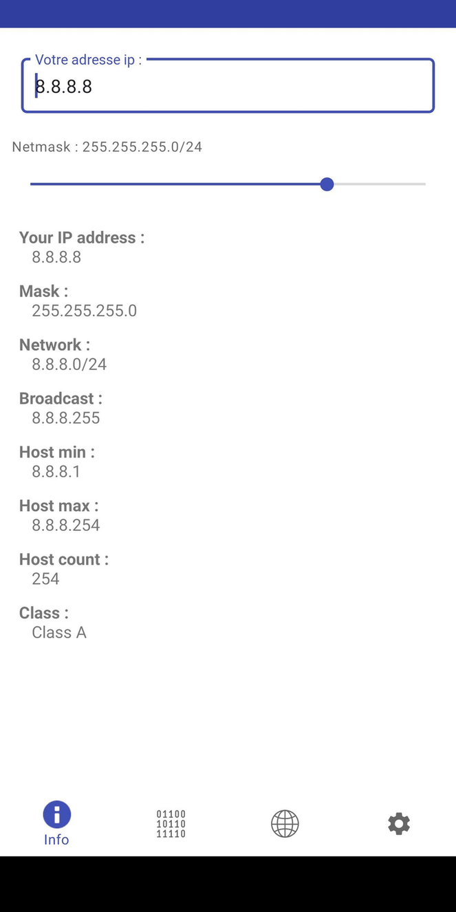 IPCalc Android screenshot