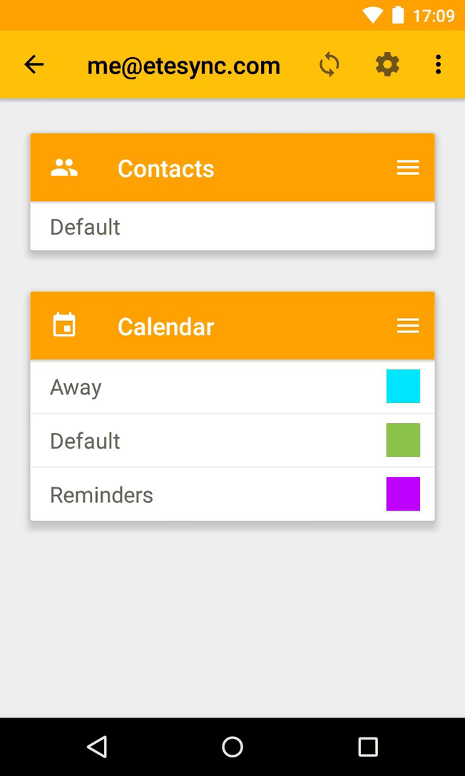 EteSync screenshot